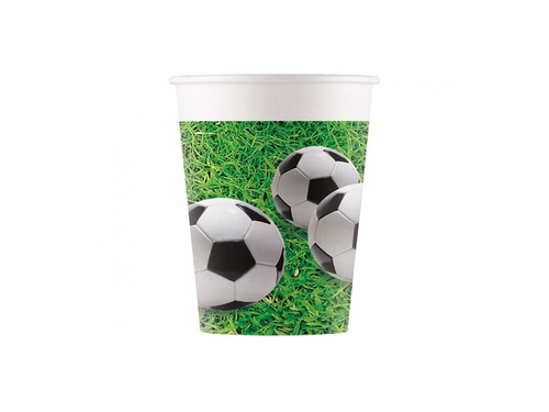 Kubeczki papierwe Football party - 200 ml - 8 szt.