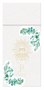 First Holy Communion cutlery pockets with leaves - 40 cm - 25 pcs.