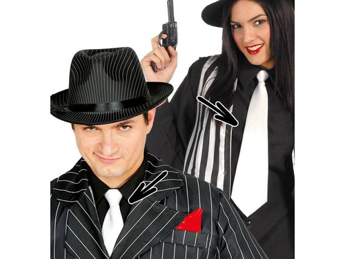 Biały krawat - 45 cm - 1 szt.