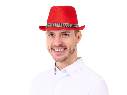 Kapelusz Gangstera czerwony - 1 szt.
