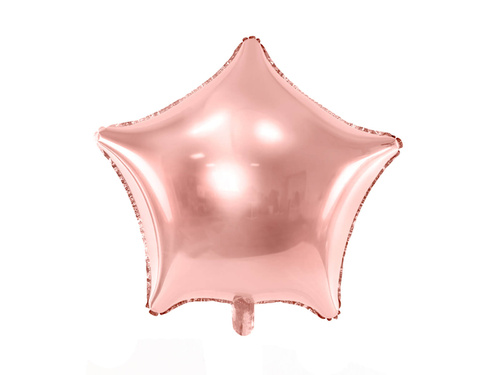 Foil star balloon pink gold - 70 cm - 1 pc.