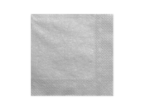Silver napkins - 33 cm - 20 pcs.