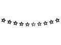 Banner with stars for 18th birthday - black - 14 pcs.