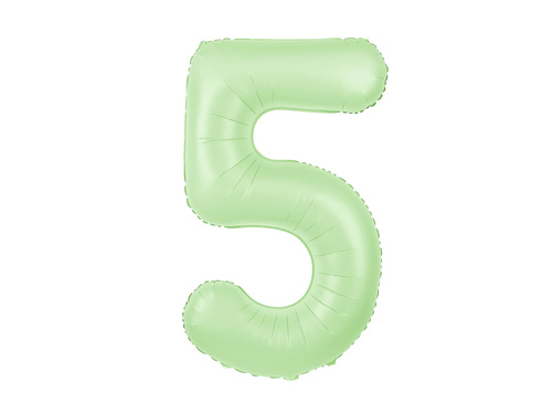 Number 5 Pistachio Foil Balloon - 100 cm - 1 pc