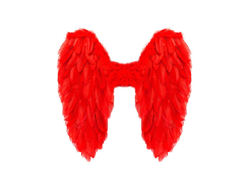Czerwone składane skrzydła z piór 50×50 cm