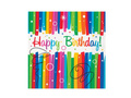 Rainbow Happy Birthday napkins - 33 cm - 16 pcs.