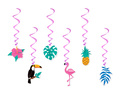 Hanging birthday decoration Hawaiian Aloha Party - 6 pcs.