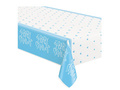 Foil tablecloth for baby shower blue - 137x213 cm - 1 pcs.