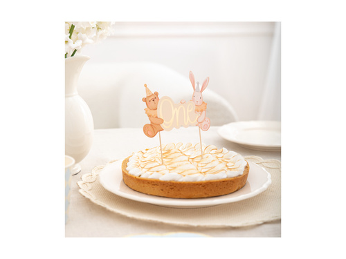 Topper na tort na roczek - 10,5 x 13,5 cm - 1 szt.