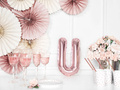 Foil balloon letter "U" pink and gold - 35 cm