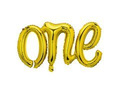 Balon foliowy złoty napis One - 66 x 37 cm