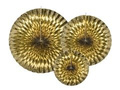 Hanging rosettes gold - 3 pcs.