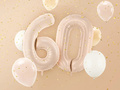 Number 6 Beige Foil Balloon - 72 cm - 1 pc