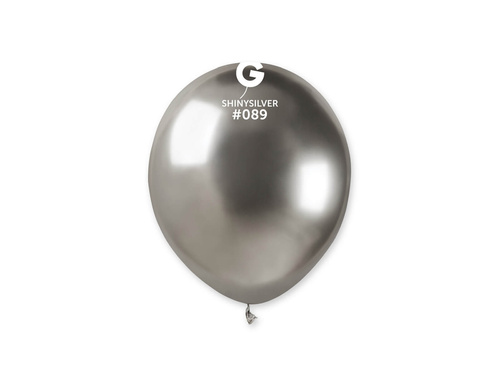 Shiny silver latex balloons - 5 inches - 100 pcs.