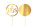 Cake topper IHS, gold - 1 pc