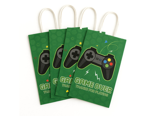 Prezentowe torebki urodzinowe Gamer - 4 szt.