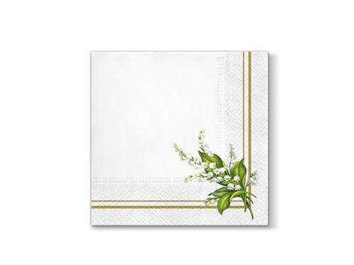 Communion napkins with lily of the valley - 33 cm - 20 pcs