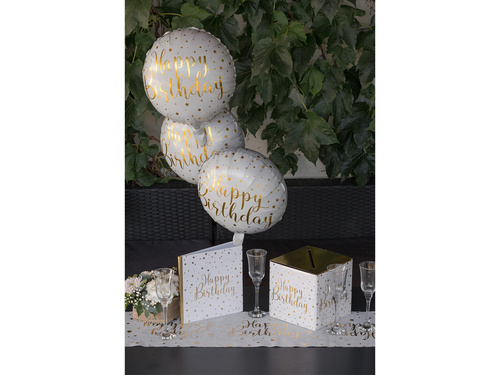 Happy Birthday white guest book