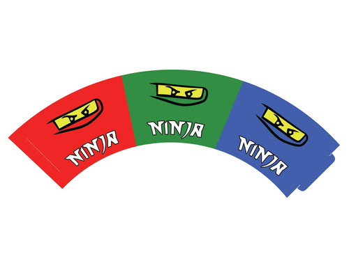 Ninja cupcake liners - 6 pcs.