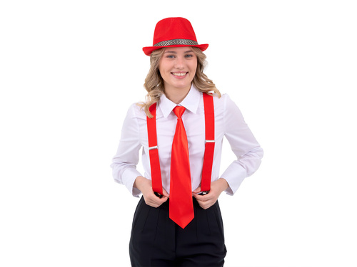 Czerwony krawat - 45 cm - 1 szt.