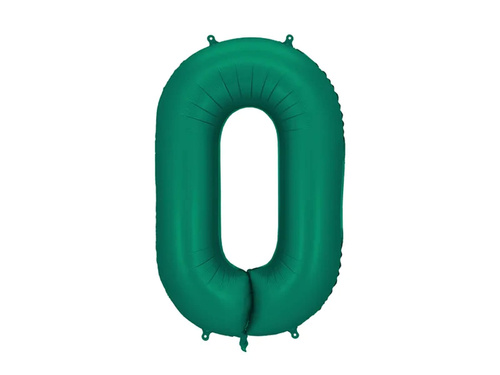 Number 0 Bottle Green Foil Balloon - 86 cm - 1 pc
