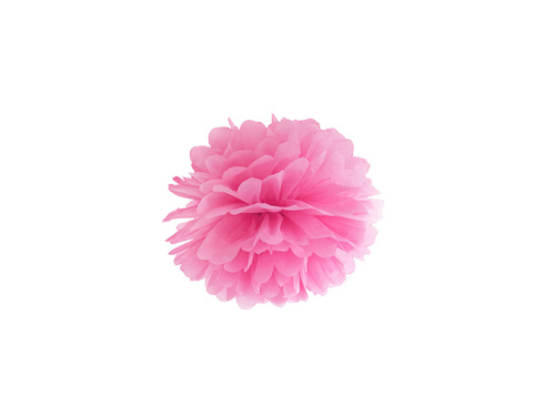 Hanging decoration pom pom flower - pink - 25 cm - 1 pc.