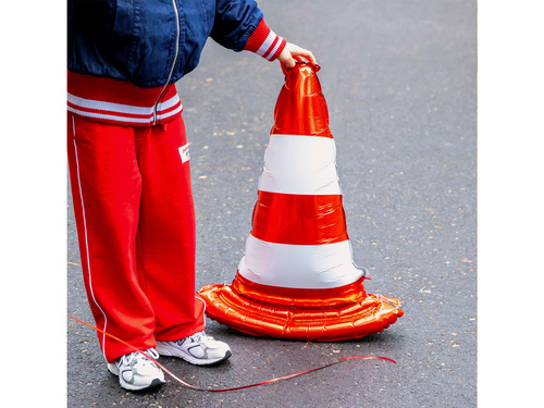 Balon foliowy stojący Pachołek Drogowy - 65x88 cm - 1 szt.