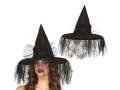 Kapelusz czarownicy czarny na Halloween - 1 szt.