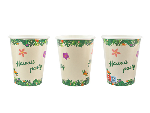 Kubeczki papierowe Hawaii Party - 250 ml - 6 szt.