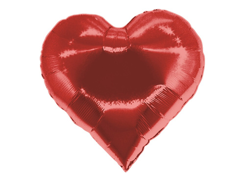 Balon foliowy Karciane Serce czerwone - 58x56 cm - 1 szt.