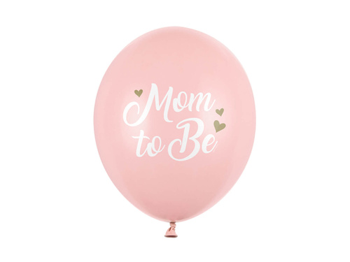 Mom to Be light pink latex balloons - 30 cm - 6 pcs.