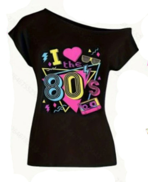 Koszulka czarna - Disco lata 80-te