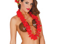 Hawaiian necklace, red