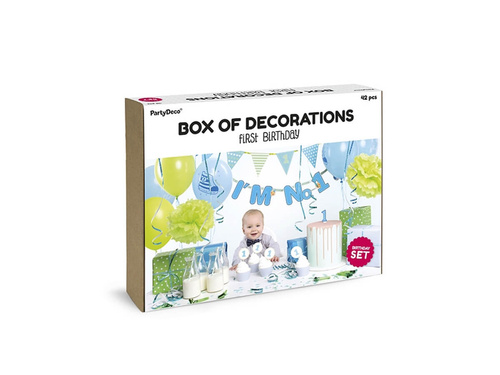 Party Box - Party Box - Set of decorations for birthday party I'm no. 1 for a boy