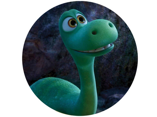 Dekoracyjny opłatek tortowy Dobry Dinozaur - 20 cm