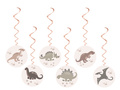 Dinosaurs birthday hanging decoration - 6 pcs.
