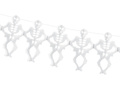 Tissue paper garland Skeletons - 300 cm - 1 pcs.