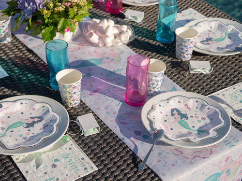 Birthday plates Mermaid - 22,7 cm - 10 pcs.
