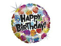 Balon foliowy Happy Birthday Baloniki - 46 cm - 1 szt.