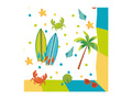 Serwetki Surf Party - 33 cm - 16 szt.