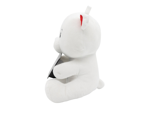 2-in-1 plush toy balloon weight polar bear with loop - 21 cm - 170g
