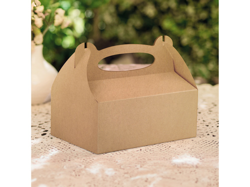 Ozdobne pudełka na ciasto kraftowe - 10 szt.