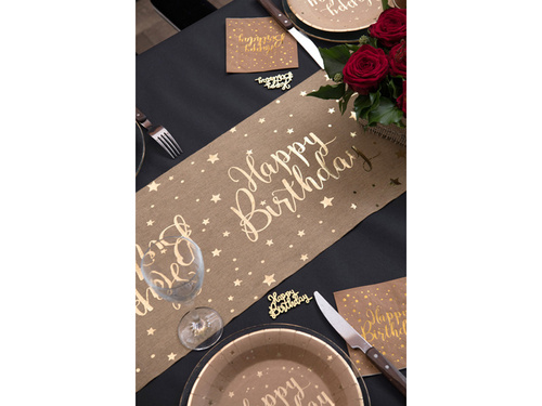 Happy Birthday kraft runner - 28 cm x 3 m - 1 pcs.