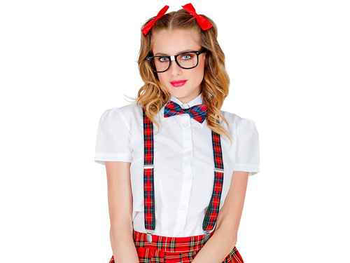 Nerd kit glasses,bow tie,suspenders