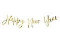 Happy New Year gold banner - 66 cm - 1 pcs.