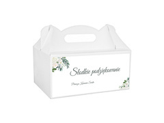 Decorative cake box white - 6 pc