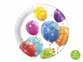 Birthday plates Shiny Balloons - 23 cm - 8 pcs.