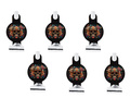 Dia De Los Muertos roll-out trumpet whistles - 6 pcs