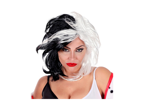 Czarno-biała peruka