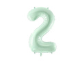 Balon foliowy zielony cyfra 2 - 72 cm - 1 szt.